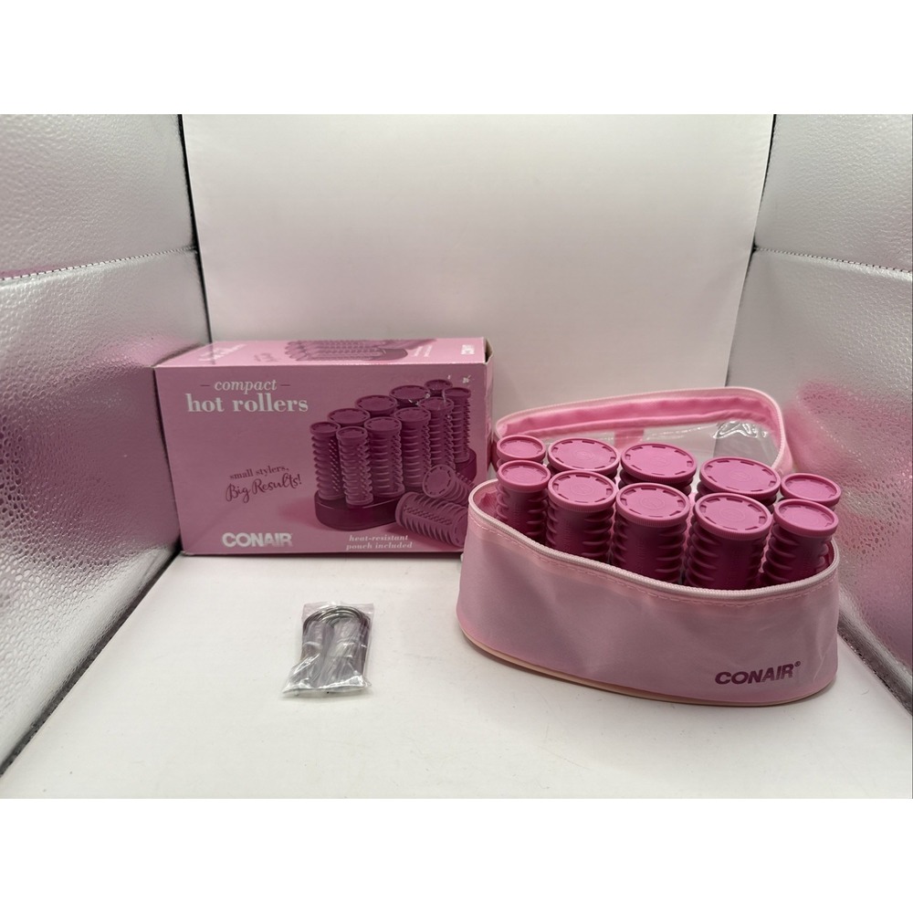 CONAIR INSTANT HEAT 10 ROLLERS TRAVEL SET HAIR CURLERS BEAUTY CARE WOMEN HS10W